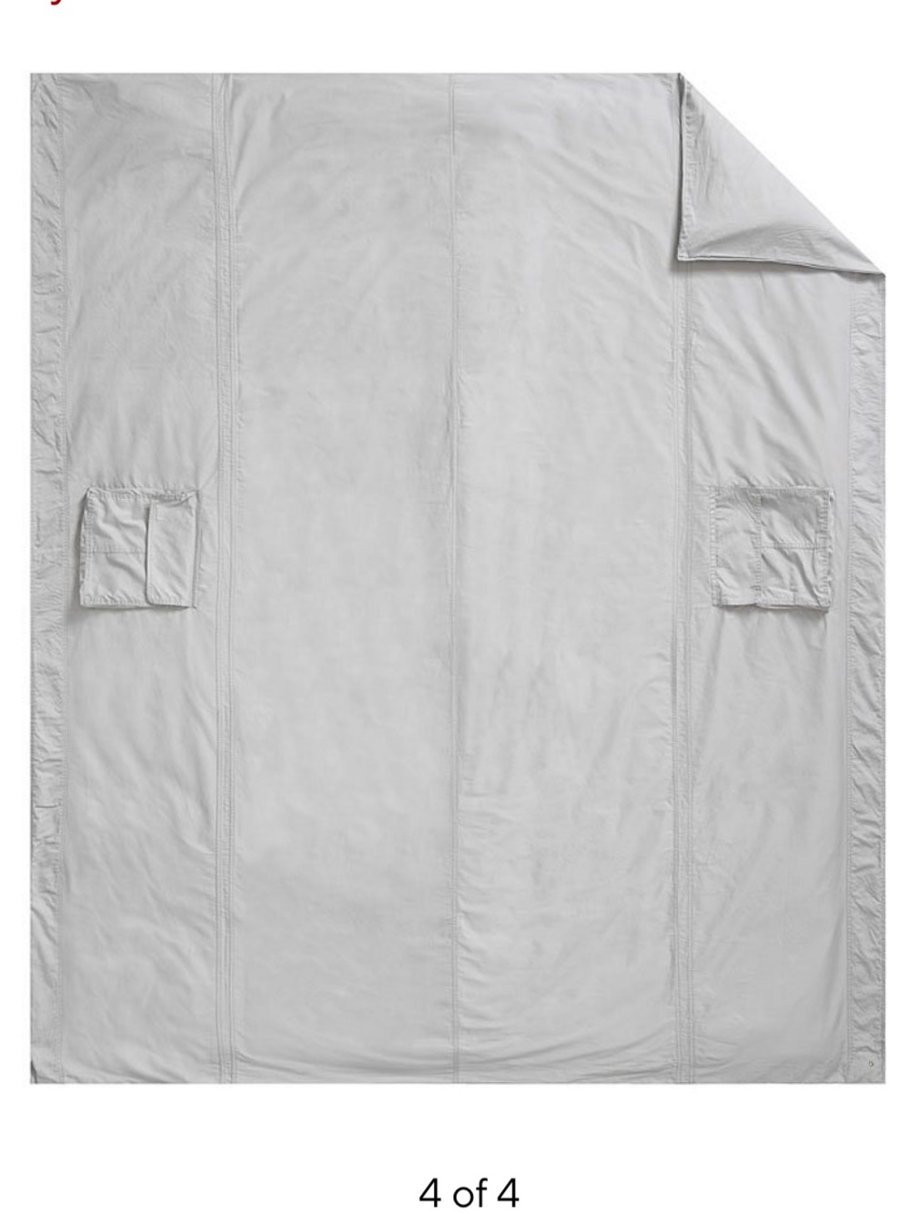 Pottery Barn Kids Cotton Cargo Duvet Cover, Full/Queen, Grey